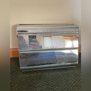 Vtg 1950s Kreamer Ware Chrome Wall Mounted Dispenser Saran Foil Wax Paper Towels